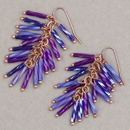 Fluttering Fringe Miyuki Twisted Bugle Earrings